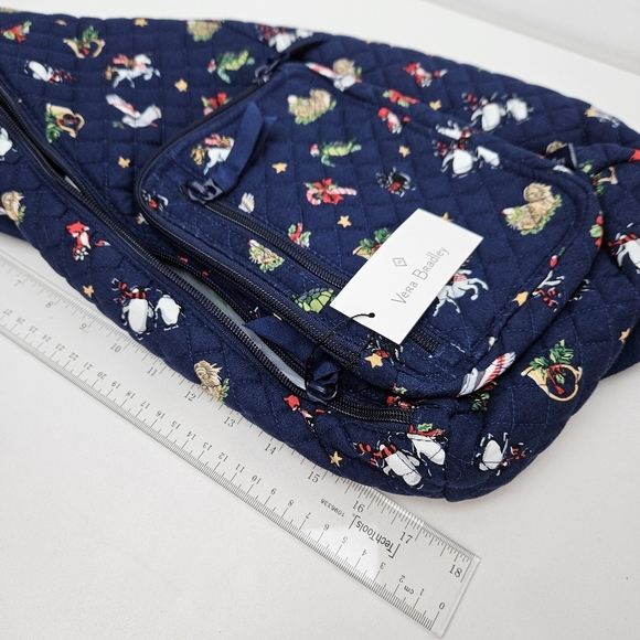 Vera Bradley Quilted Sling Backpack Winter Print - Picture 8 of 8